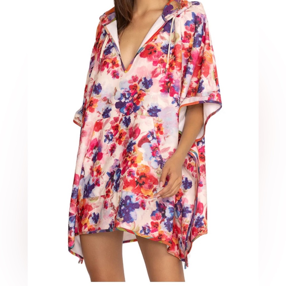 Johnny Was Summer Days Terry Poncho NWT L/XL